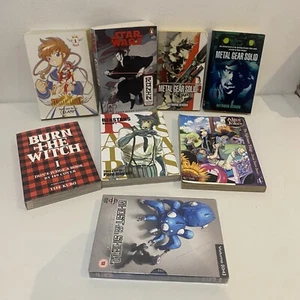 Anime Manga Book Bundle X 7 & 1 DVD - Metal Gear Slid, Star Wars, Angelic Layer - Imagen 1 de 5