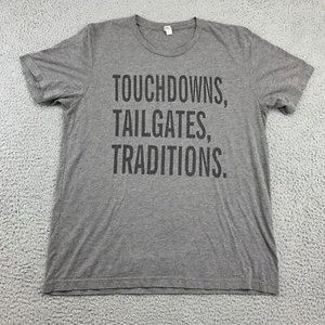 Bella Canvas Shirt Women's L Heather Grey Touchdown Tailgate Traditions T-Shirt - Picture 1 of 9