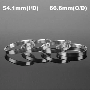 4Pcs Aluminum Centric Spigot Hub Rings Wheel Spacer Set 54.1mm ID to 66.6mm OD - Bild 1 von 12