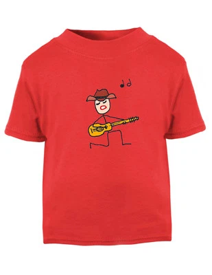 Camiseta Vaquera Cantante Con Guitarra Amarilla Algodón Niño Bebé Niño 6mo A 7 Foto 1 de 4
