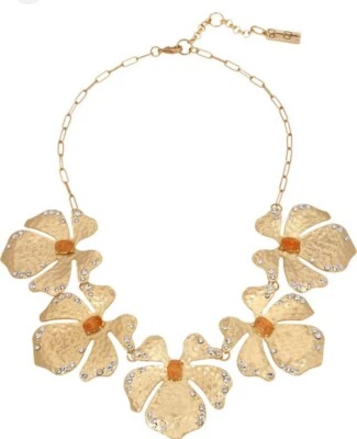 "Collar Jessica Simpson flor texturizada estilo gargantilla 12""" Foto 1 de 4