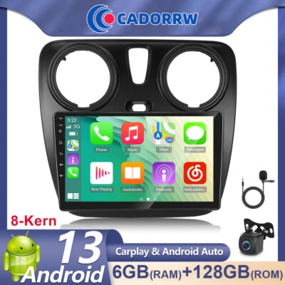 6GB+128GB Android 13 Autoradio CarPlay GPS Navi RDS WIFI Für Dacia Dokker Lodgy - Bild 1 von 4