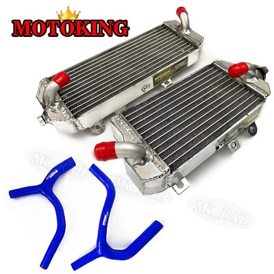 Radiador de aluminio y manguera azul para Kawasaki KX450F 2016-2018 2017/KX450 2019-2023 Foto 1 de 4