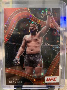 2022 Select UFC Curtis Blaydes Red Disco Octagonside Prizm #85/99