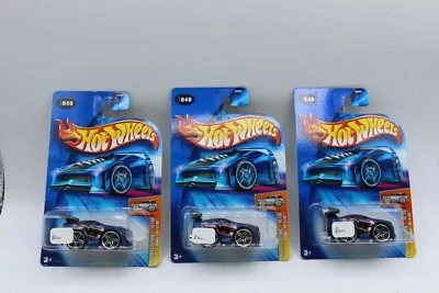 Lot of 3 Hot Wheels 2004 First Editions Blings Out-A-Line 40/100 BLUE 040 1:64  - Image 1 of 4