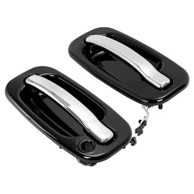 LH RH Chrome Front Exterior Door Handle For Chevrolet Silverado 1500 1999-2006 - Image 1 of 4