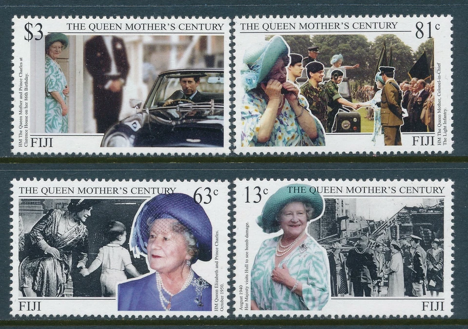 FIJI LA REINA DEL SIGLO DE LA MADRE 1999 CONJUNTO DE 4 FINOS COMO NUEVOS MNH Foto 1 de 1