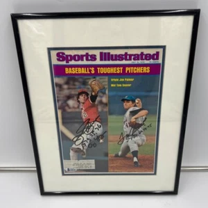 Jim Palmer & Tom Seaver Signed Sports Illustrated Magazine Framed CY  Beckett - Picture 1 of 8