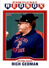 2019 Pawtucket Red Sox Choice #34 Rich Gedman Hitting Coach - NM Baseball Card