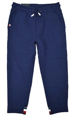 Pantalones deportivos Tommy Hilfiger azul marino a rayas con puño para niños, talla XS (4-5) 9705-1 Foto 1 de 3