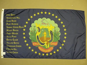 3a bandera de nailon teñida histórica de caballería de Massachusetts interior exterior 3' x 5' - Imagen 1 de 4