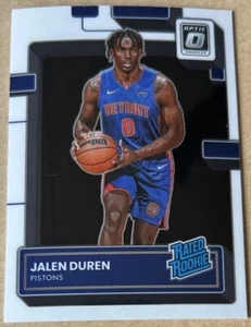 Tarjeta de novato JALEN DUREN 2022-23 PANINI DONRUSS OPTIC #227 estado casi nuevo-como nuevo - Imagen 1 de 2