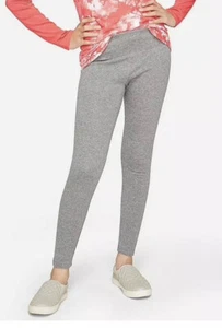 Nwt Girls Justice Fleece Lined Warm Leggings Heather Gray Size 6 Full Length - Picture 1 of 2