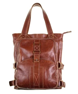 Bolso de Mano CPS Marrón Pesado Grano Completo Cuero Informal Exterior Senderismo Viaje Cartera - Imagen 1 de 11