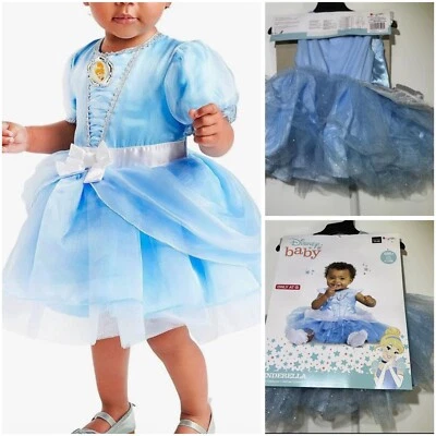 Disney Baby Cinderella Princess Dress Costume By Disguise  6-12 Months NEW! - Image 1 of 4