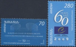 CEPT FOLLOWER 2009 - ARMENIA 665 + 666 COUNCIL OF EUROPE / EUROPEAN COURT ** - Picture 1 of 1