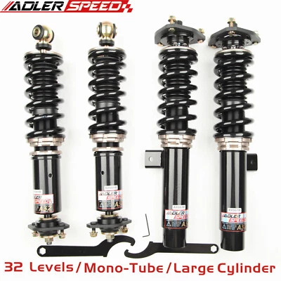 ADLERSPEED 32 vías Coilovers para 99-05 BMW Serie 3 E46 tracción trasera configuración True Coilover Foto 1 de 4