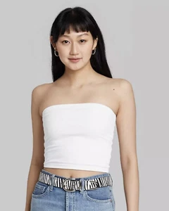 (Size XXL) New Wild Fable Fresh White Lined Tube Top - Picture 1 of 6