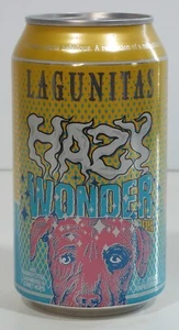 Lata de cerveza Yellow Hazy Wonder IPA 12 OZ Lagunitas Brewing Co Petaluma CA arte para perros - Imagen 1 de 6