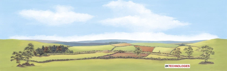 PECO SK-12 Large Country Landscape Scenic Background 228mm x 737mm (9"x29") T48P