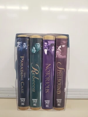 ALFRED HITCHCOCK VHS Boxed Set Of 4 Tapes Including Spellbound And Rebecca - Image 1 of 4