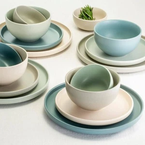 Rollo 16-Piece Artist's Blend Casual Stoneware Dinnerware Set (Service for 4) - Picture 1 of 10