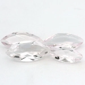 1.47Ct 4 PCS UNTREATED LIGHT PEACH PINK MORGANITE GEMSTONE FROM BRAZIL - Picture 1 of 1