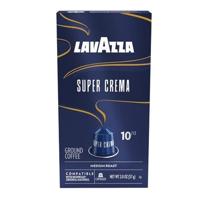 10 cápsulas de aluminio Lavazza Super Crema compatibles con Nespresso tostado medio Foto 1 de 4