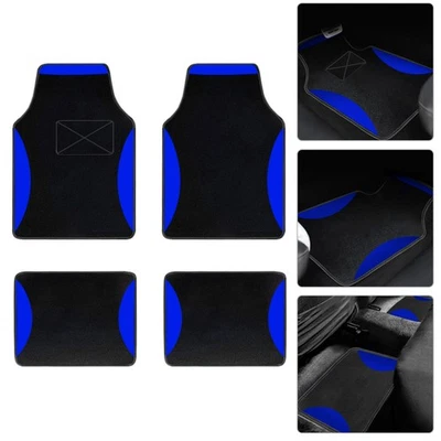 for Renault Car Floor Mats Type B Liner Carpet Suede Type 5 Blue Black Foto 1 de 4