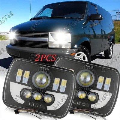 For Chevrolet Astro Express Cargo Van Pair 5X7" 7x6 LED Headlights High-Low DRL - Image 1 of 4
