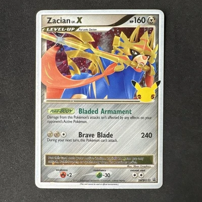 Zacian LV. X SWSH135 SWSH: Sword & Shield Promo Cards Holo Pokemon - Image 1 of 4