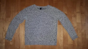 s. Oliver denim Damen Strickpullover langarm S 38 schwarz weiß besondere Wolle - Bild 1 von 3