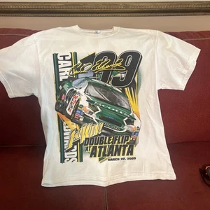 Camisa abatible Y2K Carl Edwards primera victoria talla L Scotts #99 Nascar ATL 2005 doble cara - Imagen 1 de 12
