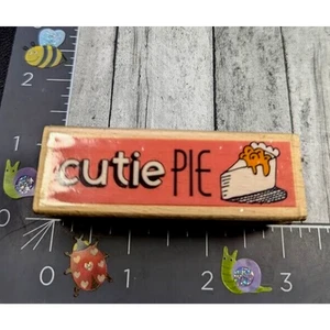 Hampton Art Cutie Pie 2011 Rubber Stamp Wood #B10 - Picture 1 of 4