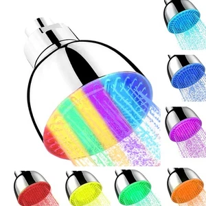 LED Shower Head, 7 Color Lights Automatically Change Fixed Shower Head for Ba... - Picture 1 of 7