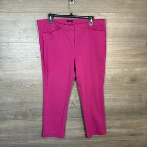 Worthington Damengröße 16P Petite schmale Passform Knöchelhose Stretch fuchsia pink - Bild 1 von 8