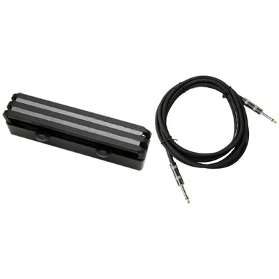 Lace Aluma J Bass Alumitone Pickup Black w/ 18.6' Instrument Cable - Image 1 of 4