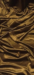 Antique Gold Velvet Velour Fabric 58'' PRICE PER METER - Picture 1 of 2