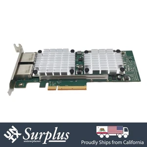 Broadcom 57810 Dual Port 10GB RJ45 NIC PCIe x8 Network Card Low Profile - Picture 1 of 7