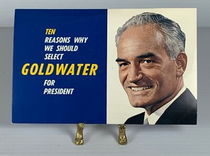 Original 1964 Barry Goldwater “10 Reasons Why We Should Elect” Card, Goldwater