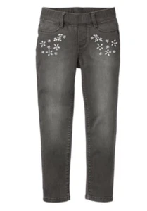 NWT Gymboree Girls Fairytale Forest Gray Pull On Jeweled Jeggings Pants Size 4 - Picture 1 of 1