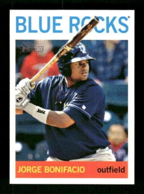 2013 Topps Heritage Minor Leagues  177 Jorge Bonifacio Blue Rocks BXCP23 - Image 1 of 2
