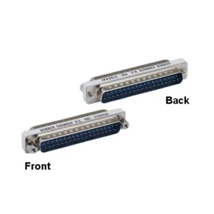 [10X] Mini adaptador DB37 macho/macho 37 pines bajo perfil cambiador de género cinta de respaldo - Imagen 1 de 1