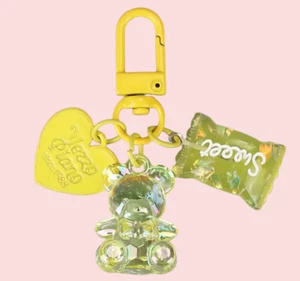 Cartoon Bling Heart Bear Animal Candy Keychain - Picture 1 of 6