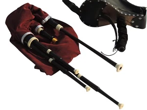 Scottish Smallpipes in A and Bb (B-Flat) - Bellow Blown Set - Black Shaded - Picture 1 of 3