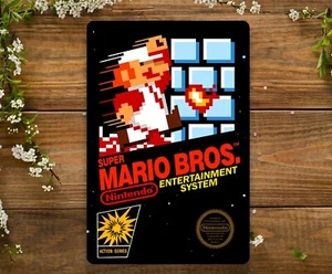 Metal Wall Plaque, Super Mario Bros, NES Game Retro Nintendo Signs Man Cave Gift - Picture 1 of 1