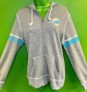 NFL Miami Dolphins Majestic Full Zip Hoodie Grey Women's Medium - Picture 1 of 7