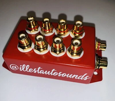 rca distribution block 1-4 rca splitter In Red - Image 1 of 3