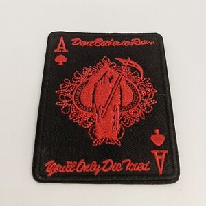 Ace Of Spades Grim Reaper Embroidered Iron Patch Don't Bother To Run New
