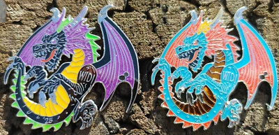2025 Wisconsin Destination Imagination Large Dragons DI Trading Pin Set - Image 1 of 2